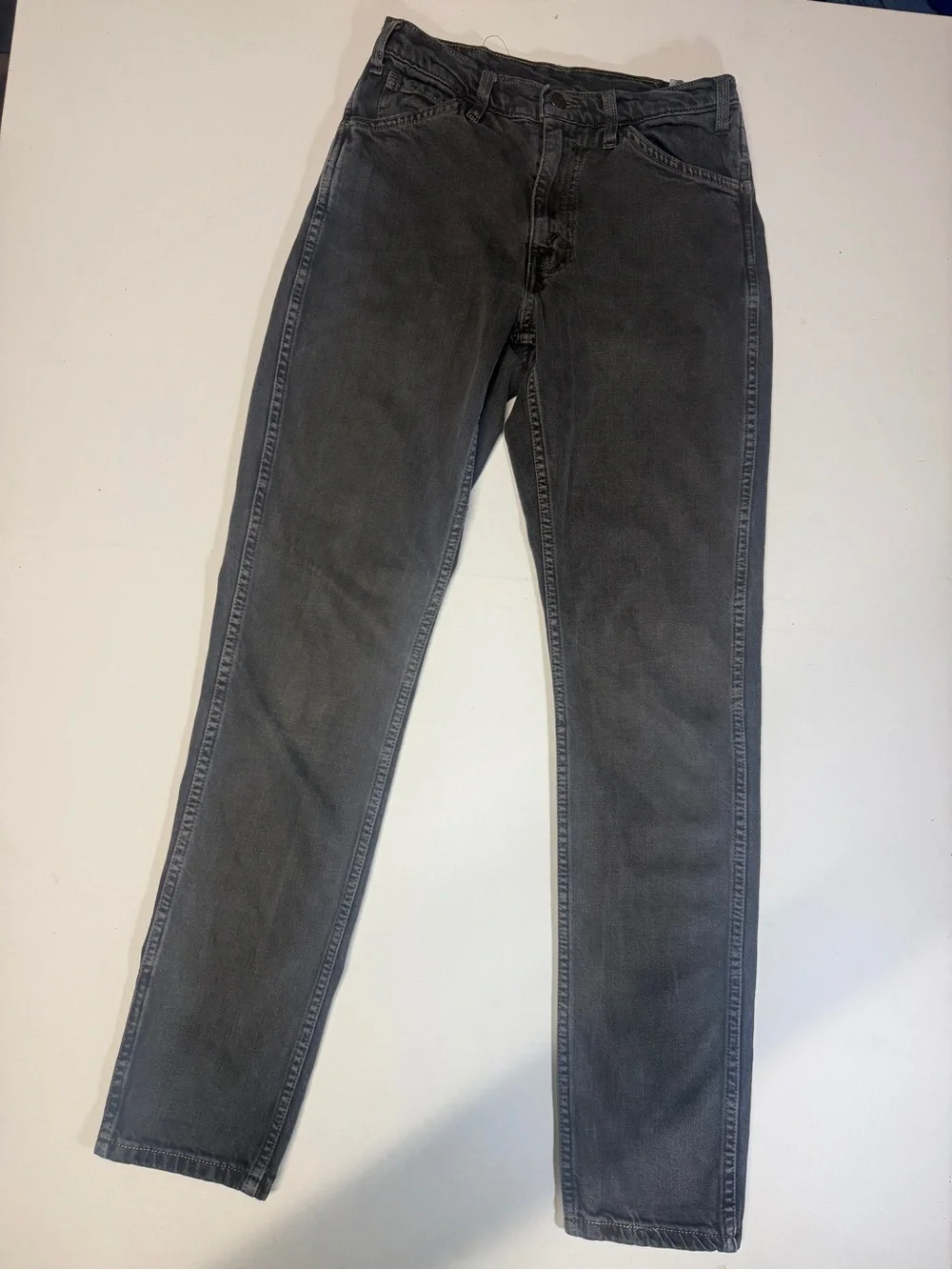 Levi's Slim Straight Jeans in Charcoal Black Orange tab